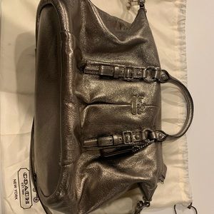 Juliet Silver Coach Bag